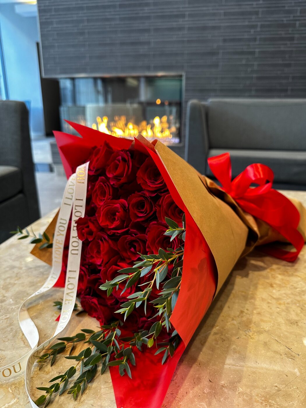 Red rose bouquet