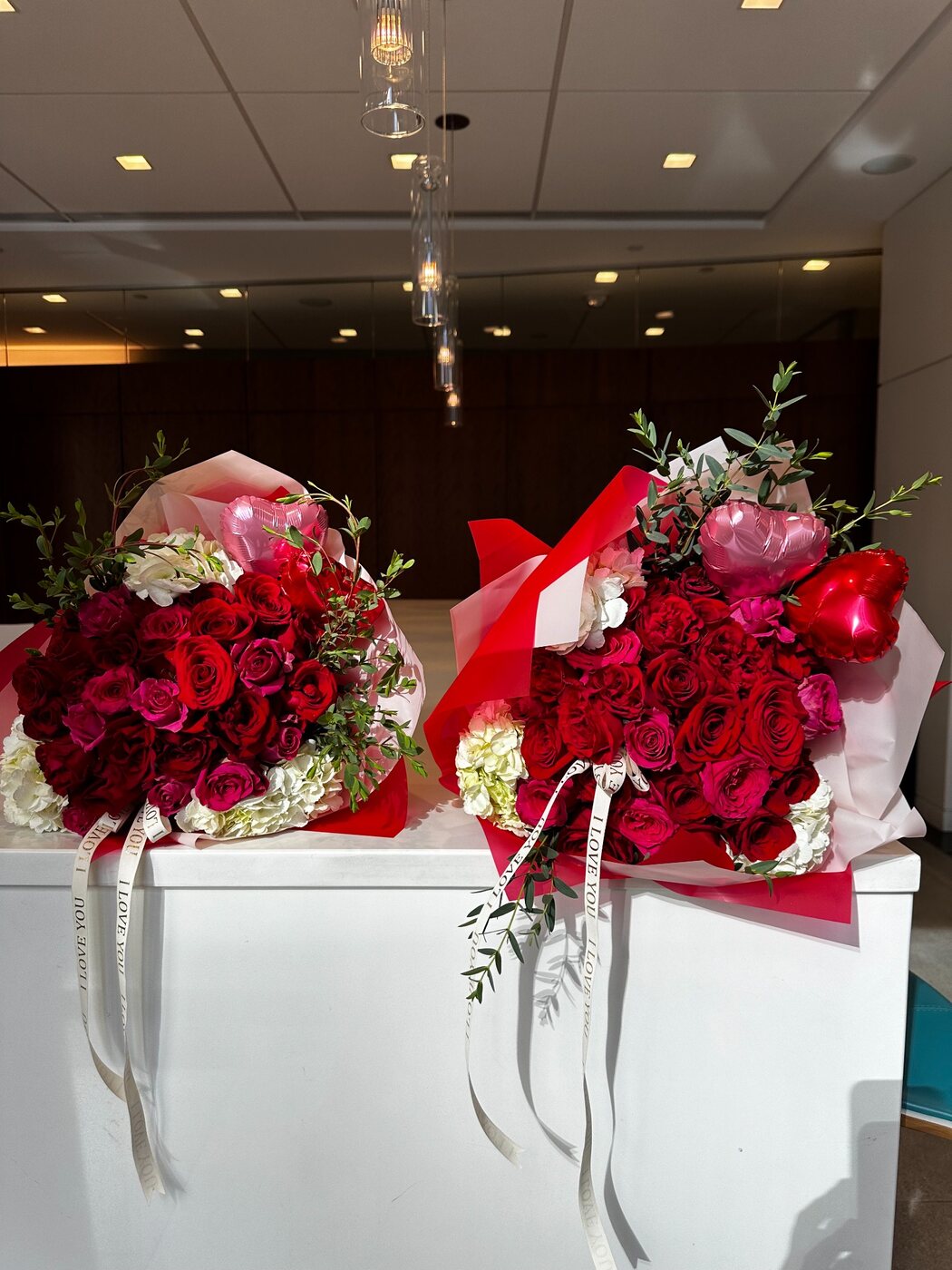 Red rose bouquets