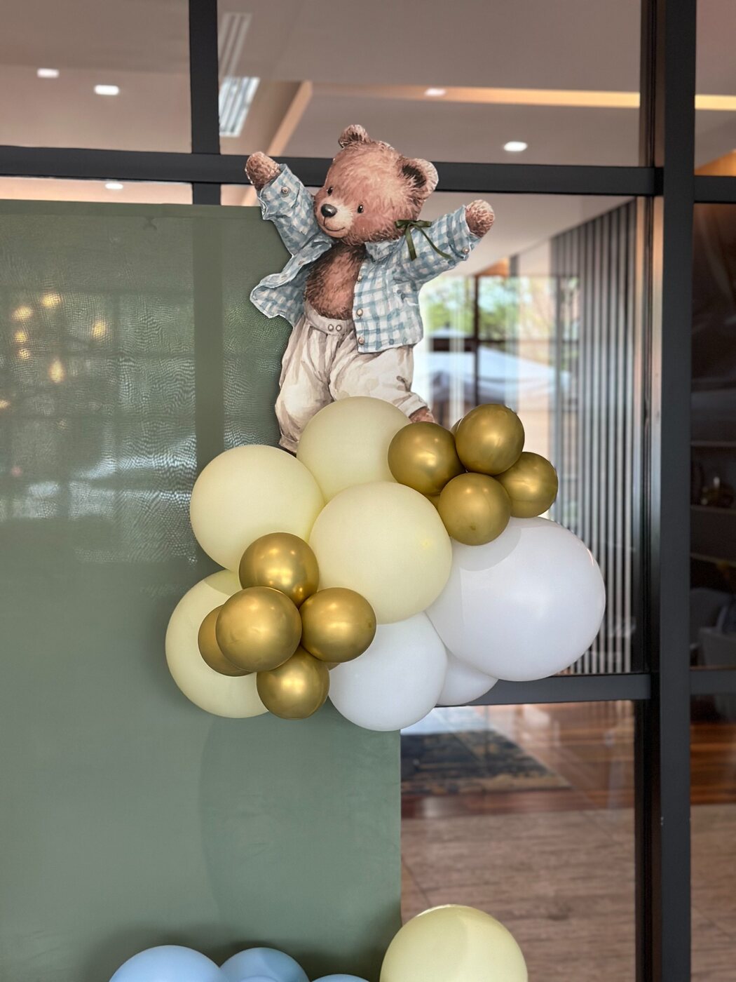 Teddy bear balloon display
